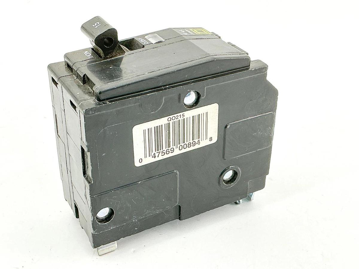 New Lot of 2 Square D QO215 Circuit Breaker 15A 240V 2P Type QO - No Box