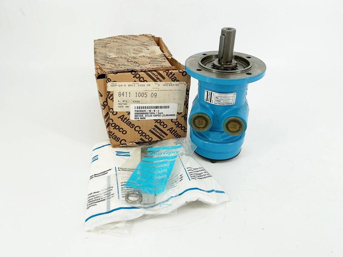 New Atlas Copco LZL05 8411-1005-09 Pneumatic Air Motor 7Bar 100PSIG R/Min 9000