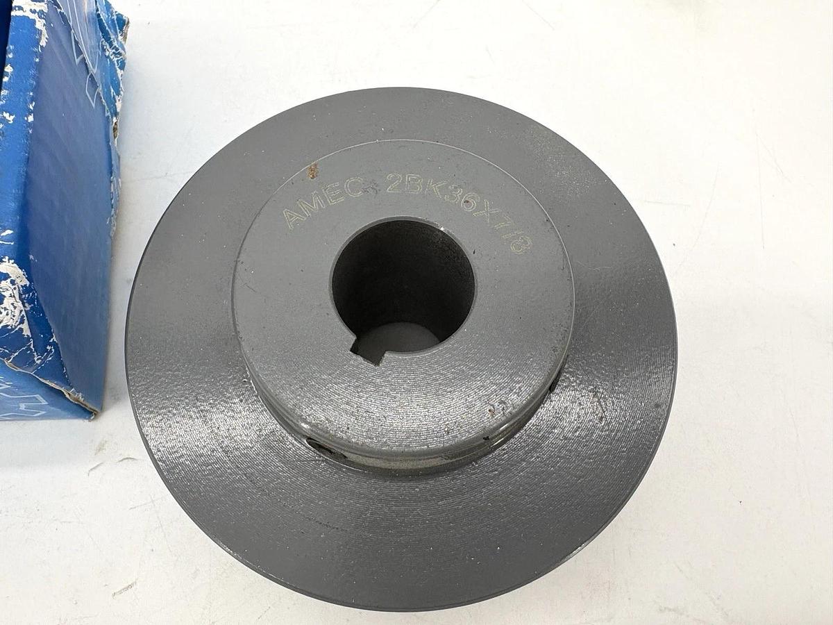 New AMEC 2BK36 x 7/8 V-Belt Pulley 2-Groove .875" Finished Bore