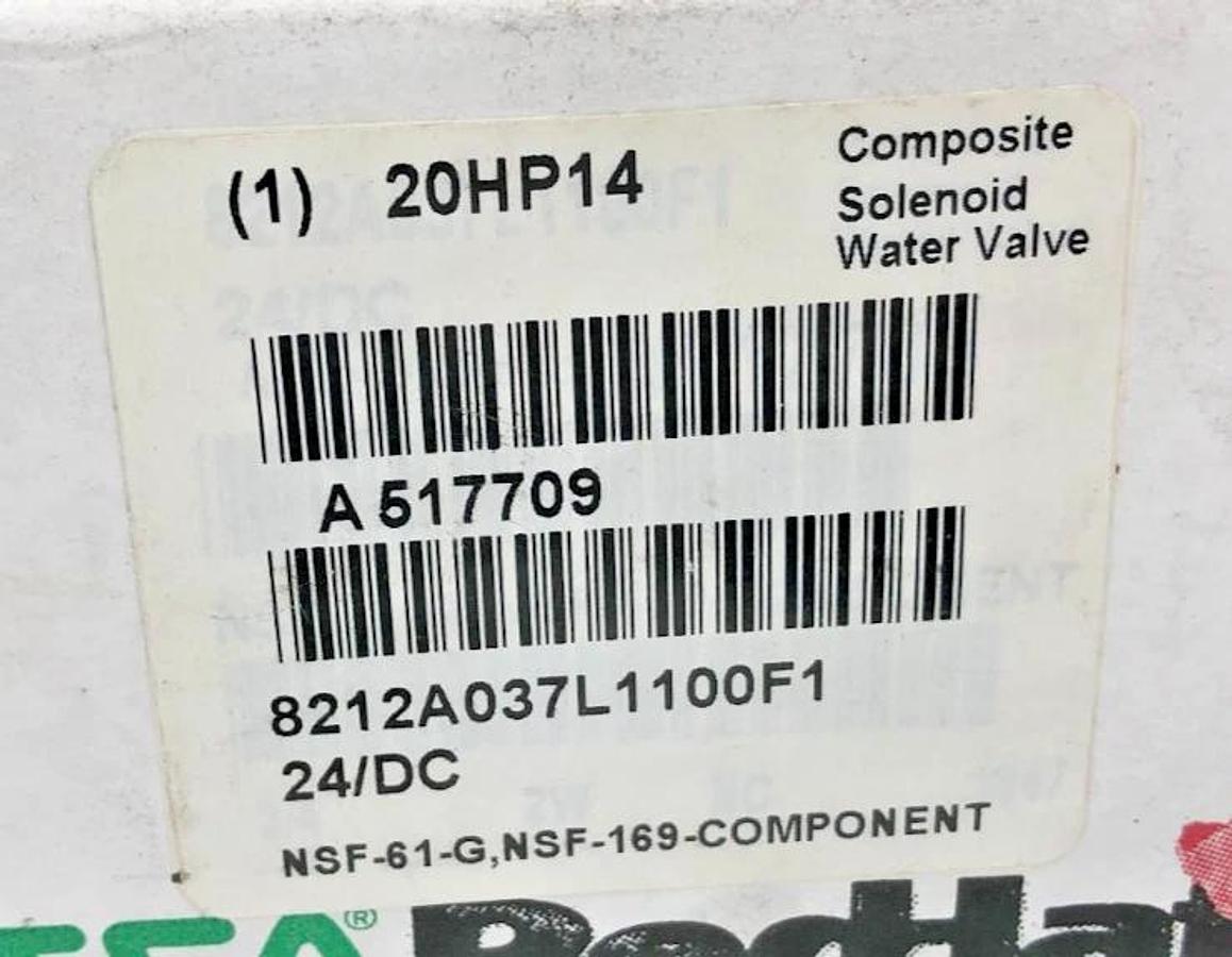 New Asco 8212A037L1100F1 Solenoid Valve 2-Way NC 3/4" Pipe 24VDC Polymide 20HP14