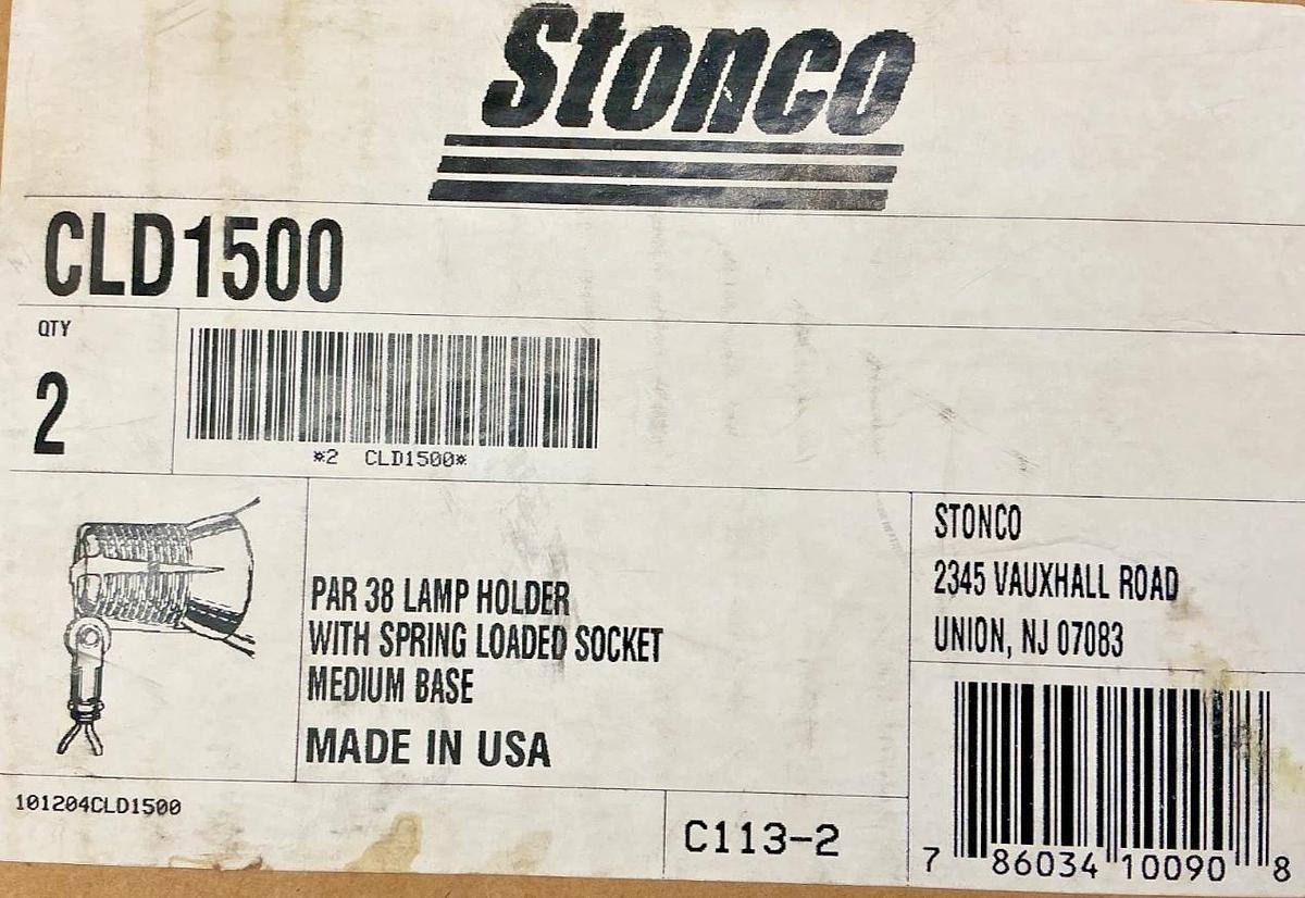 Box of 2 New Stonco CLD1500 PAR 38 Lamp Holder Medium Base 2-Wire 660V