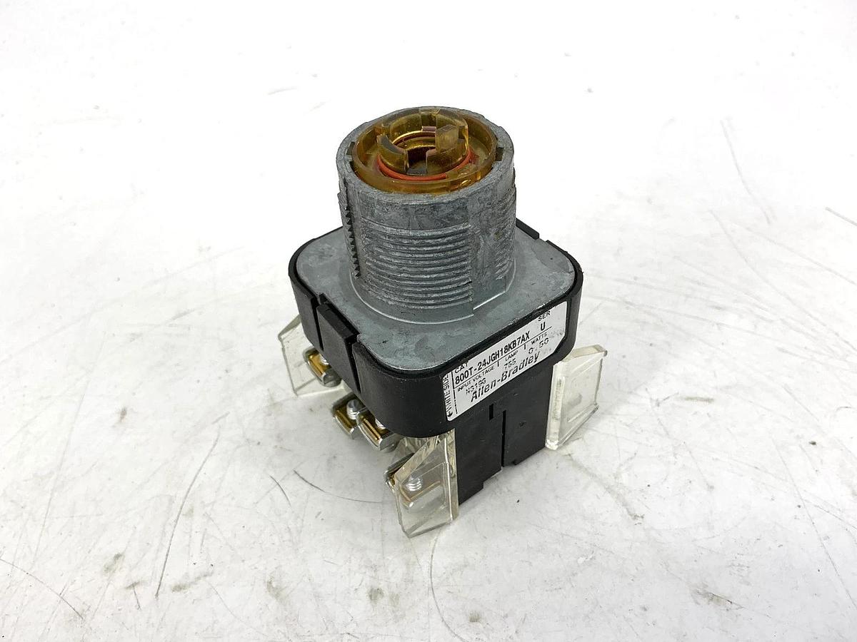 New Allen Bradley 800T-24JGH18KB7AX Ser U Selector Switch Missing Knob No Box
