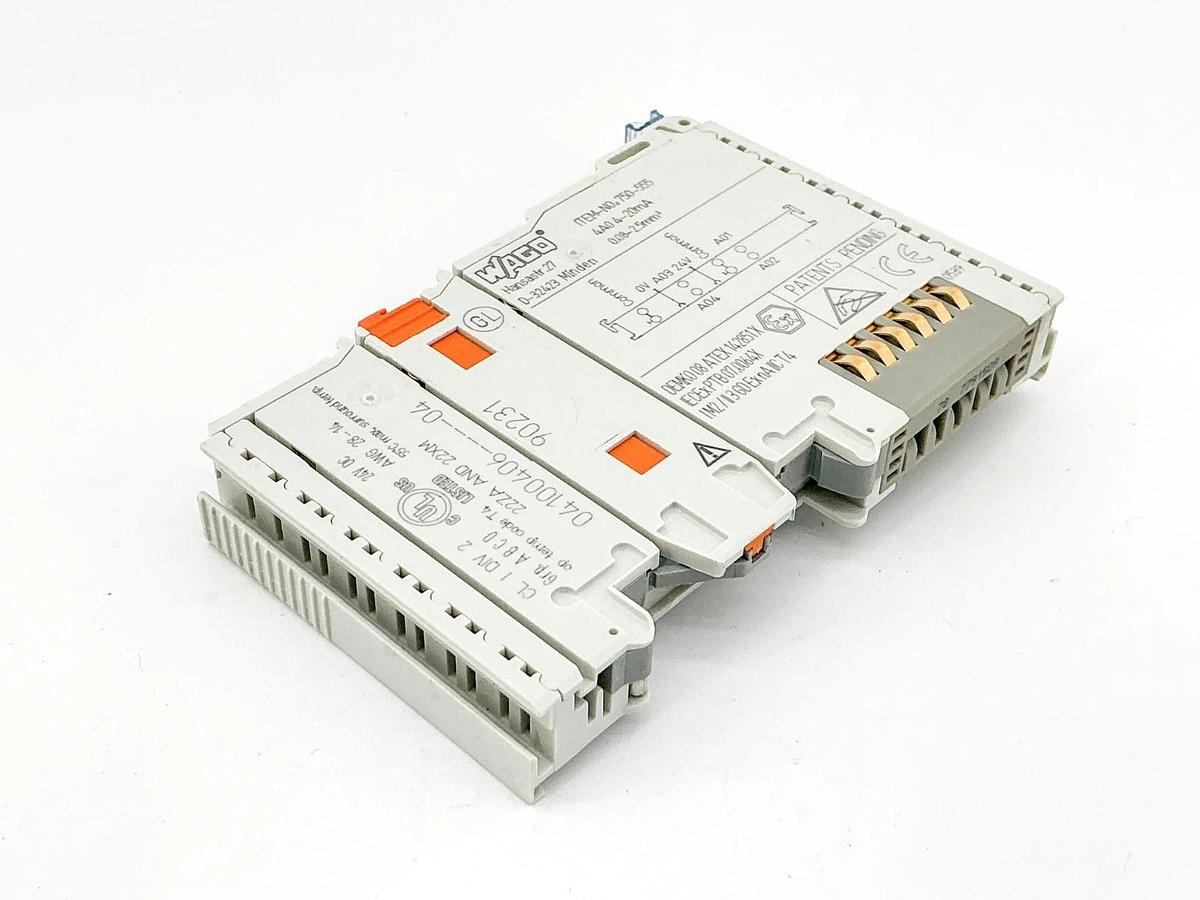 New Wago 750-555 4A0 Analog Output Module 4-20mA 24V D-32423