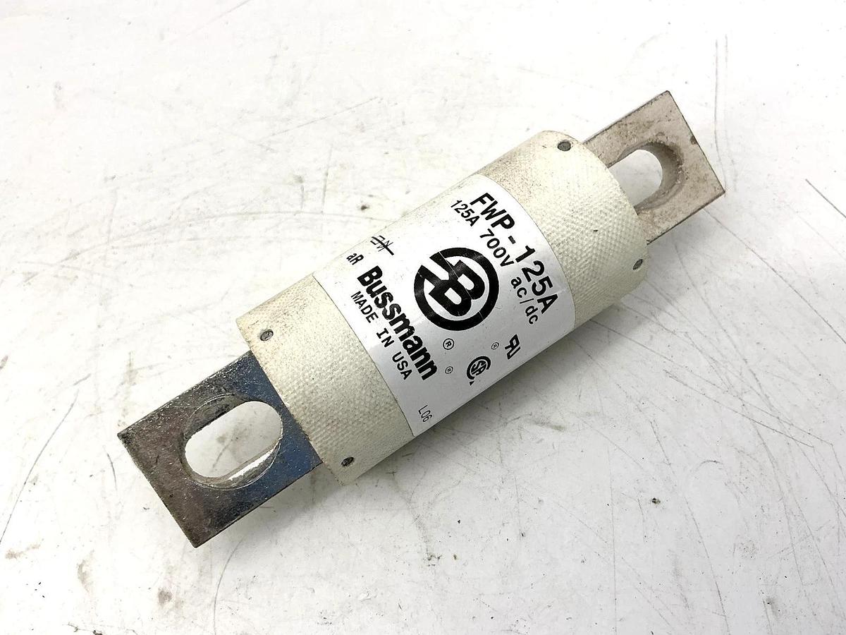 Used Lot of 2 Bussmann FWP-125A Fuse 125A 700VAC/DC