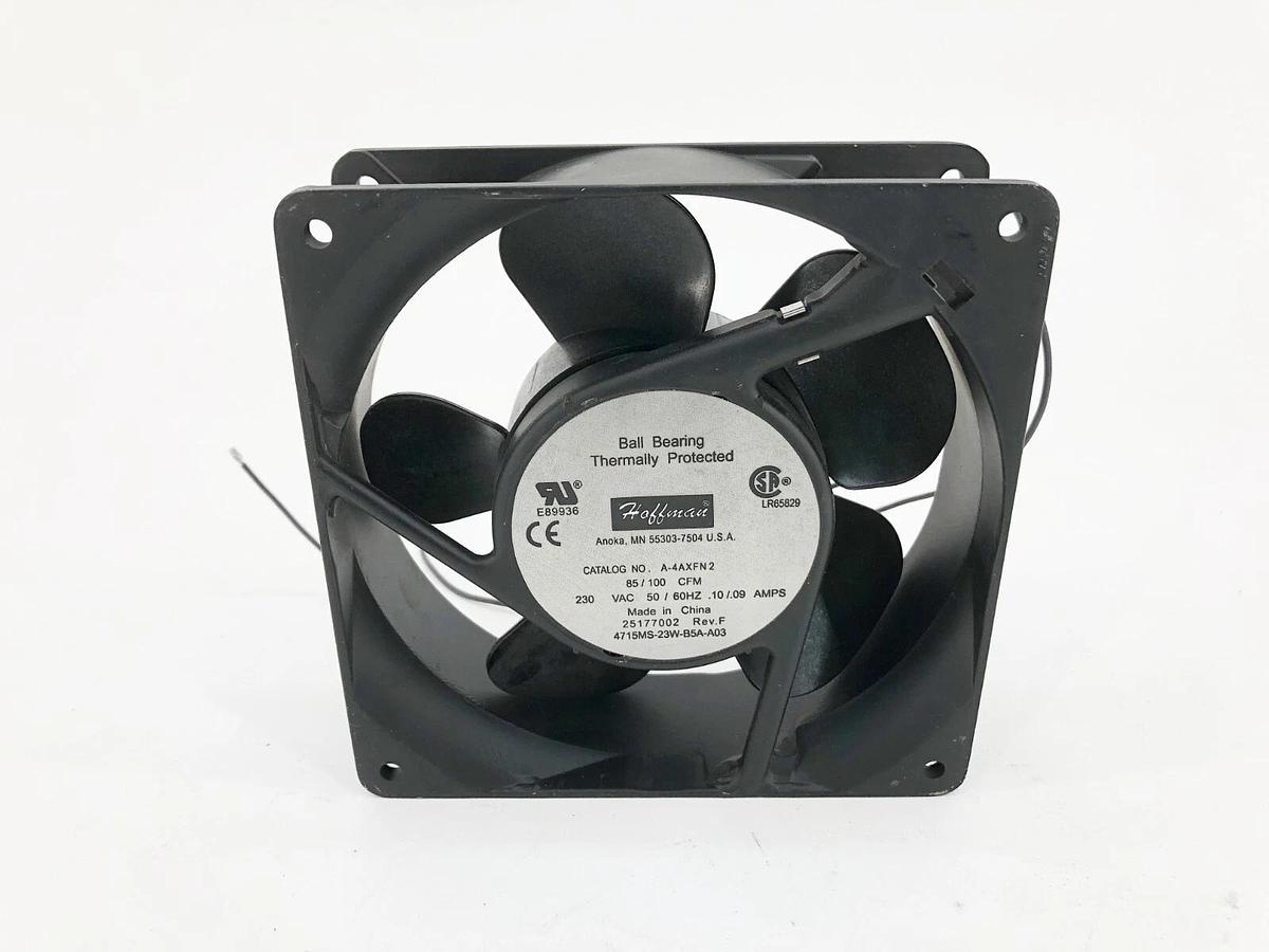 New Hoffman A-4AXFN2 Cooling Fan 85/100 CFM 230VAC Thermally Protected - No Box