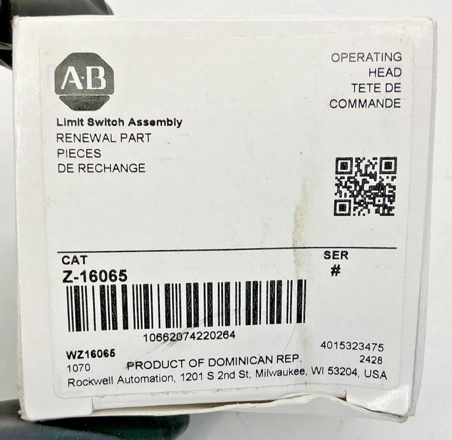 New Allen Bradley Z-16065 Ser # Limit Switch Operating Head Renewal Part Z16065