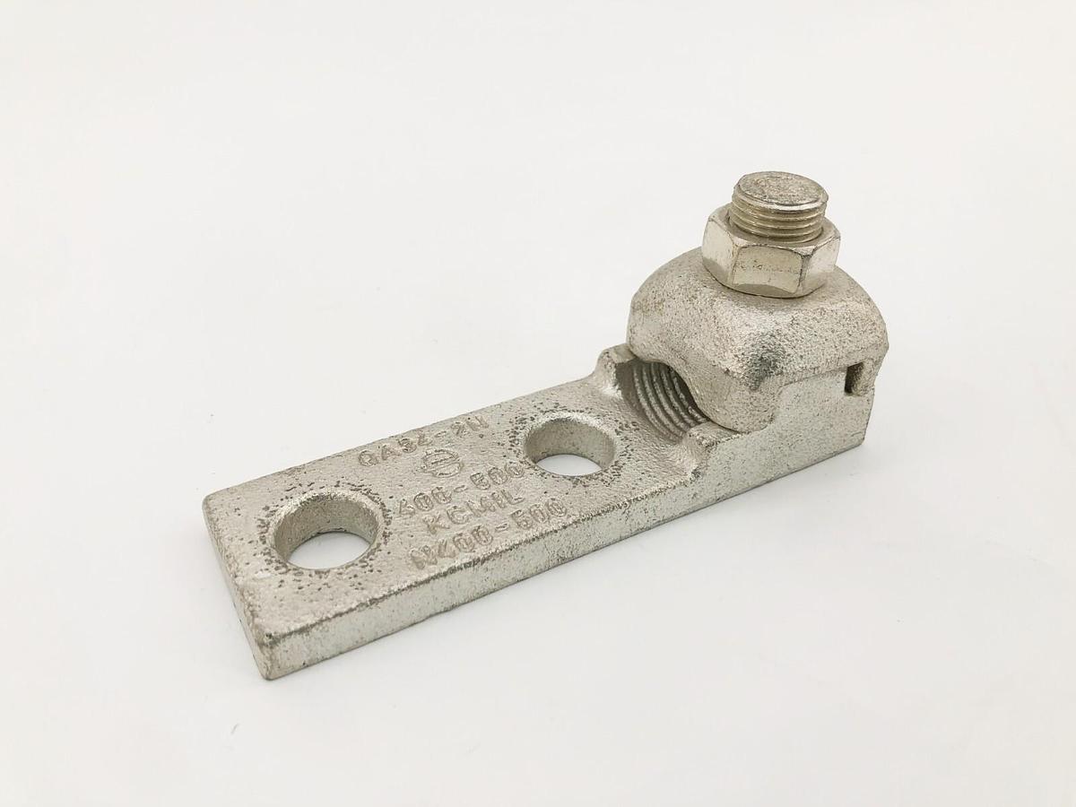 New Burndy QA34-2N Terminal Grounding Lug 400-500 KCMIL 2-Hole 1/2" - No Box