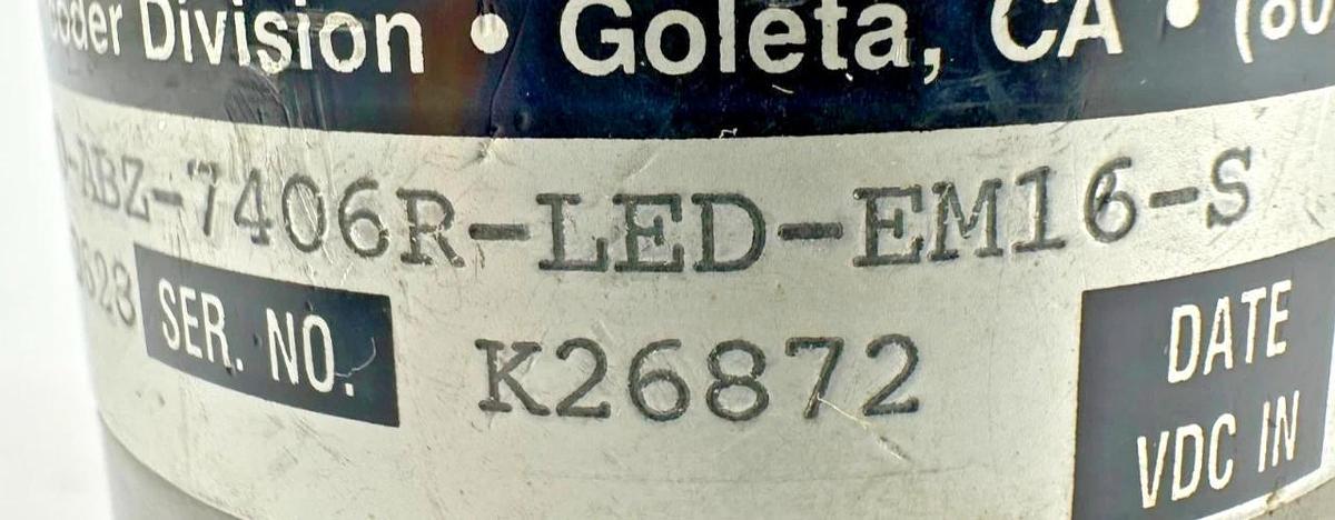 Used BEI H25D-SS-400-ABZ-7406R-LED-EM16-S Encoder 7 Pin