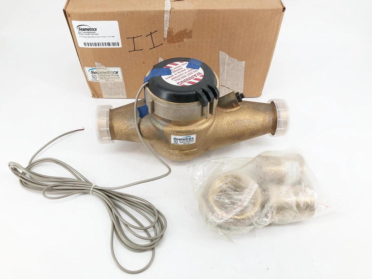 New SeaMetrics MJNR-150-100G Flow Meter 1-1/2" 100 Gal/Pulse MH61231