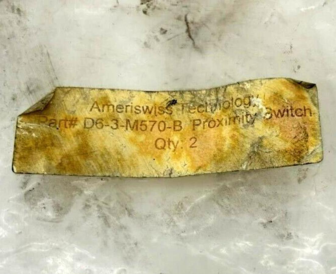 New Ameriswiss Technology D6-3-M570-B Proximity Switch