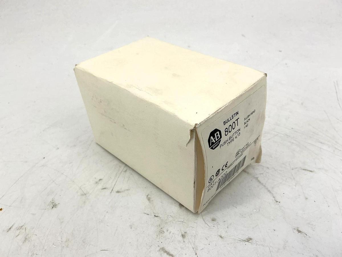New Allen Bradley 800T-A2D2 Ser T Push Button 30mm Flush Head Black 1NC