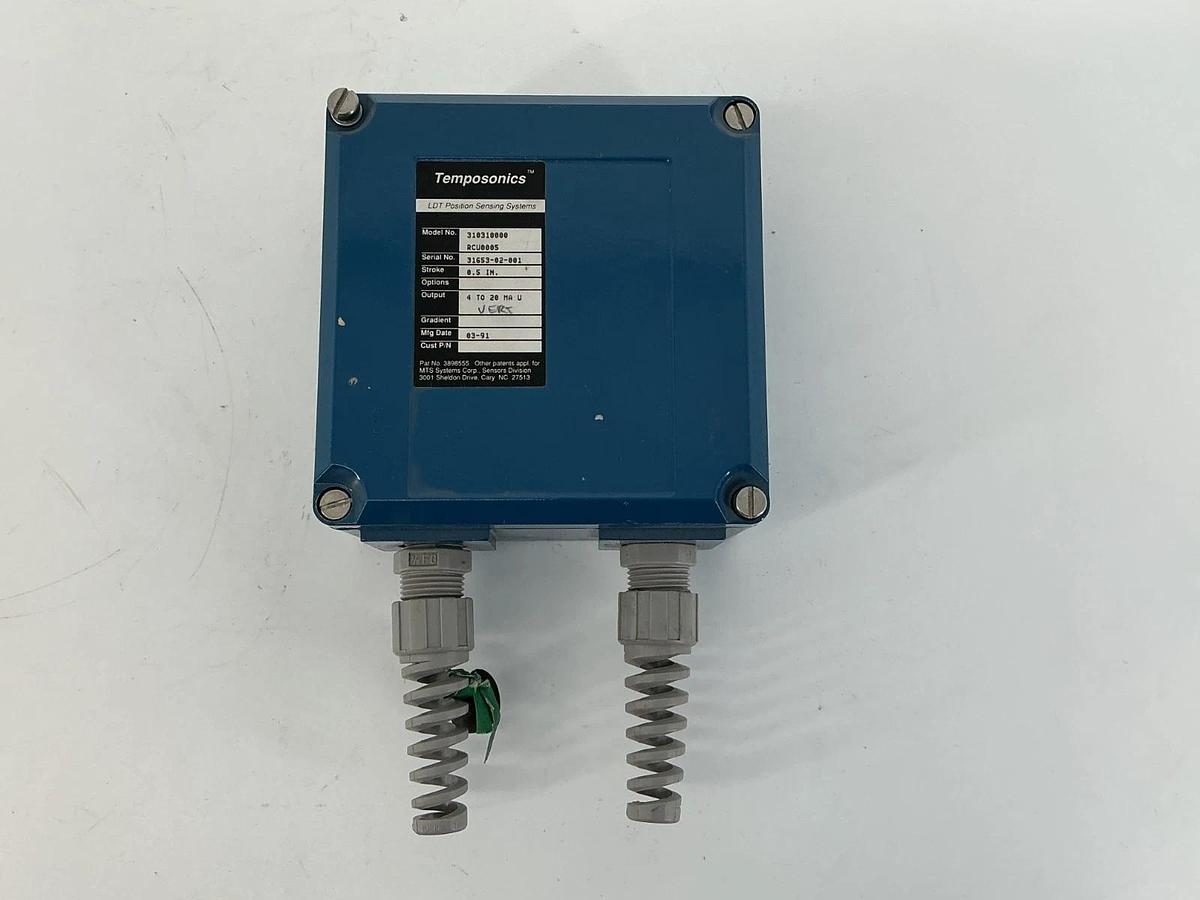 Used Temposonics 310310000 LDT Position Sensing System 4-20MA 0.5" Stroke