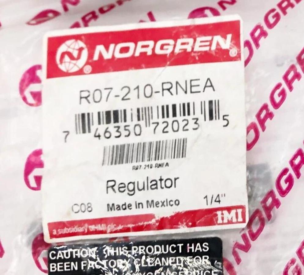 New Norgren R07-210-RNEA Mini Regulator 1/4" 300psi Inlet 50psi Outlet