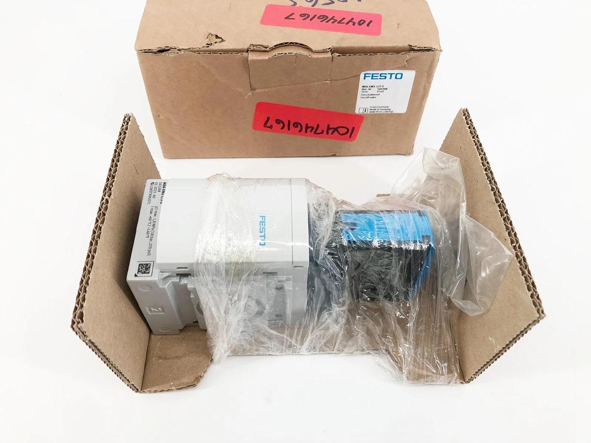 New Festo MS6-EM1-1/2-S On/Off Valve 541268 270psi 1/2" NPT (No Filter)
