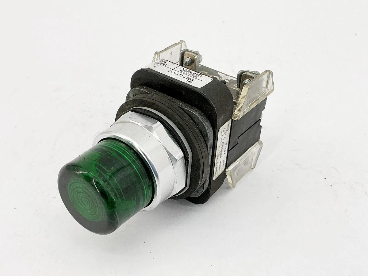Used Allen Bradley 800T-QT10G Push Button Green 120V Ser.T