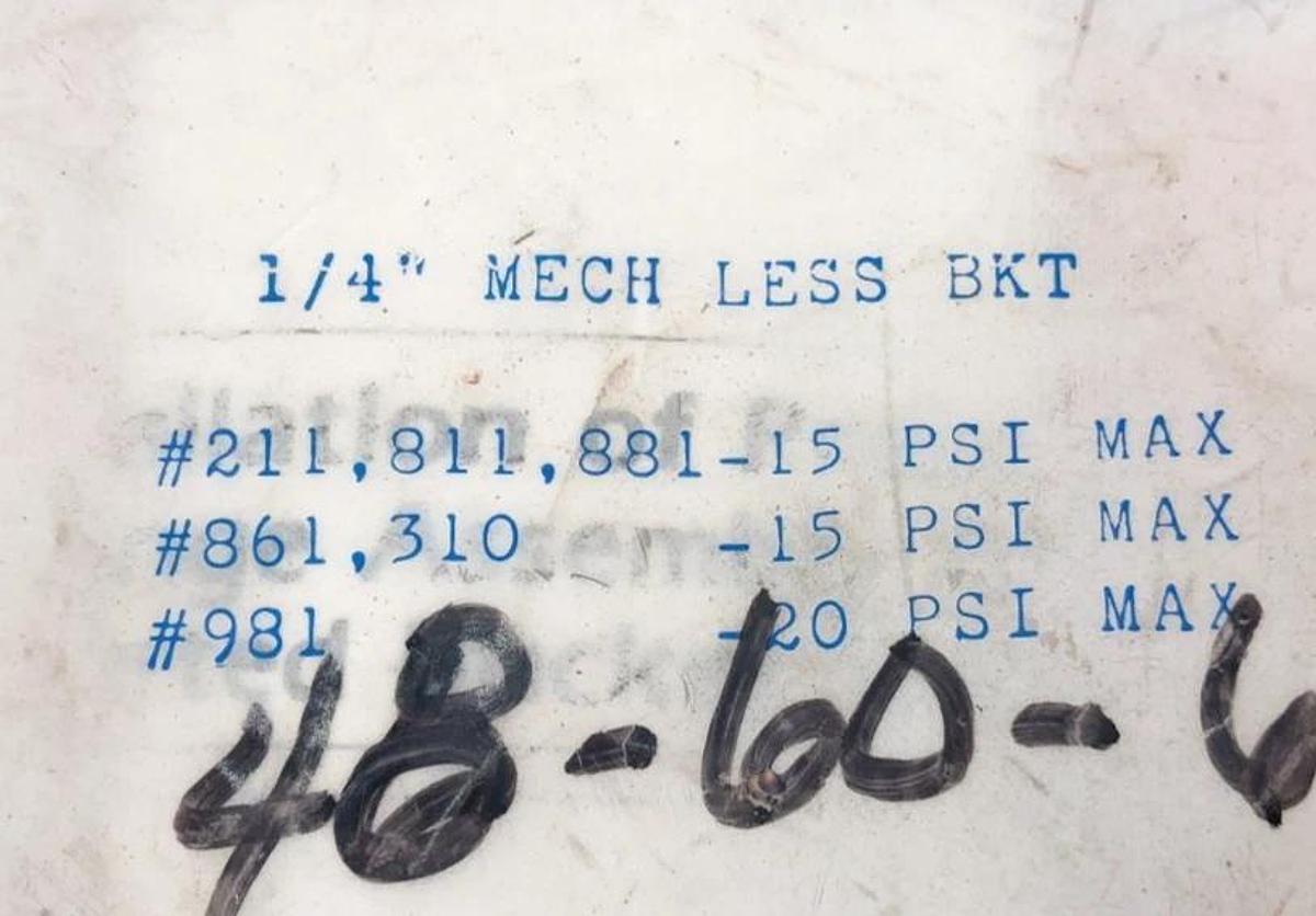 New Armstrong 1/4" MECH LESS BKT Repair Kit #211 811 881 861 310 981 20psi Max