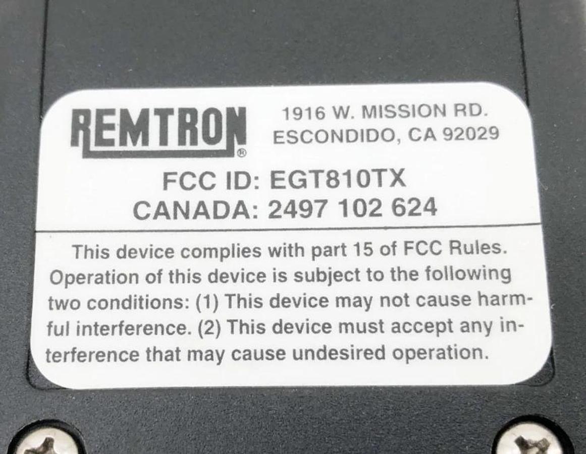 New Remtron Command Pro 22T04P-5 Remote EGT810TX