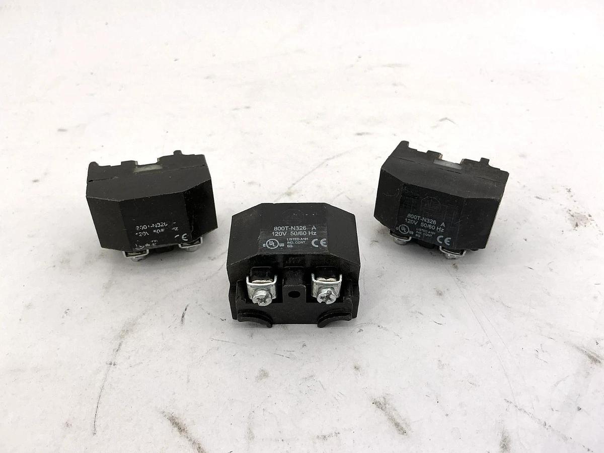 Used Lot of 3 Allen Bradley 800T-N326 Ser A Transformer 120V 50/60HZ