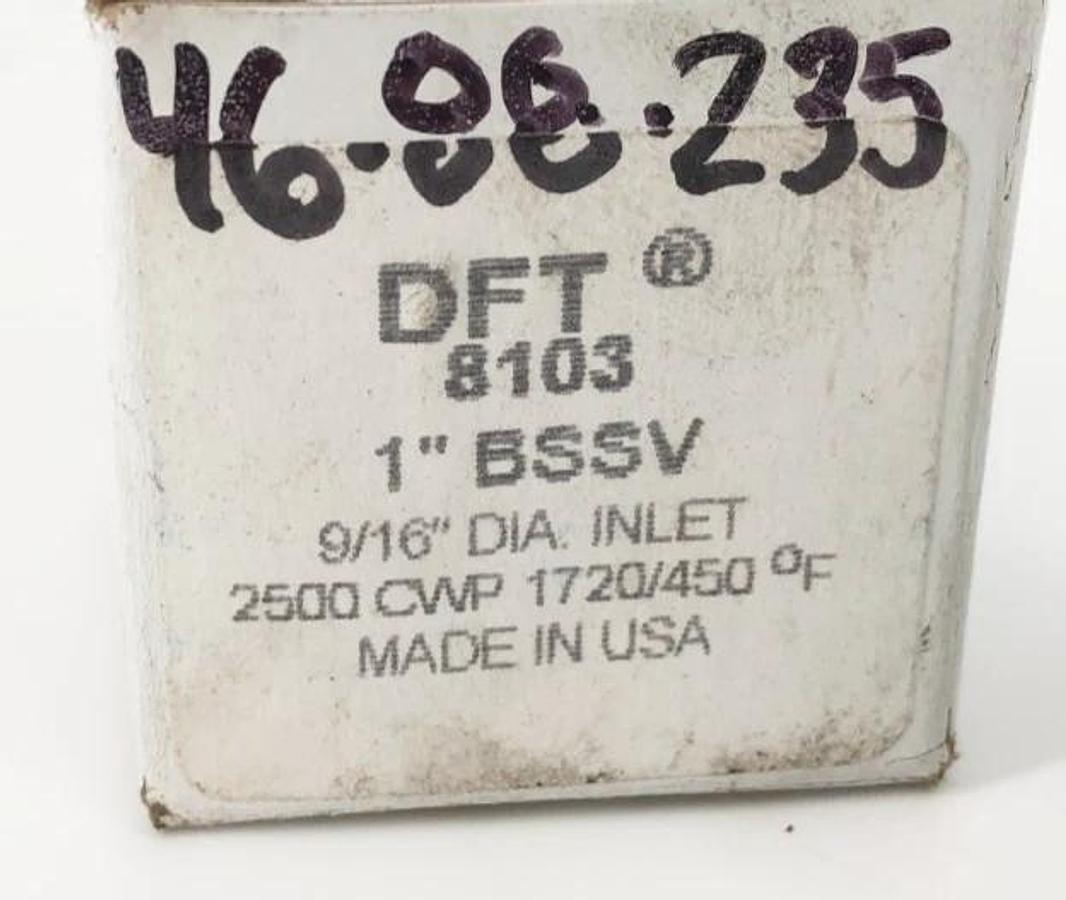 New DFT 8103 1" BSSV Vacuum Breaker 9/16" Inlet 2500 CWP