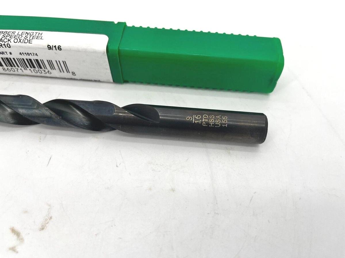 Precision Twist 010036 Drill Bit R10 9/16" Jobber Length Black Oxide