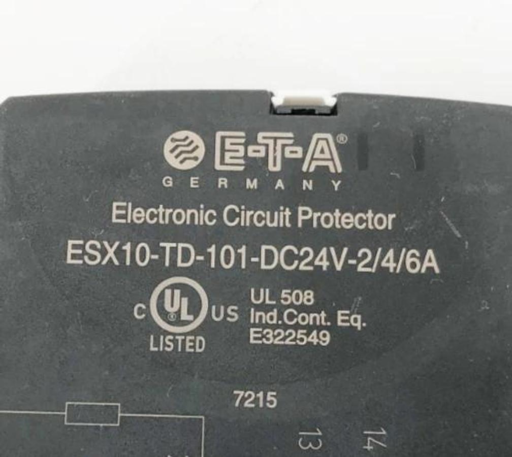 New ETA ESX10-TD-101-DC24V-2/4/6A Electronic Circuit Protector - No Box