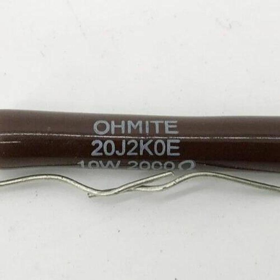 Lot of 6 New Ohmite 20J2K0E Axial Resistor 10W 2K OHM