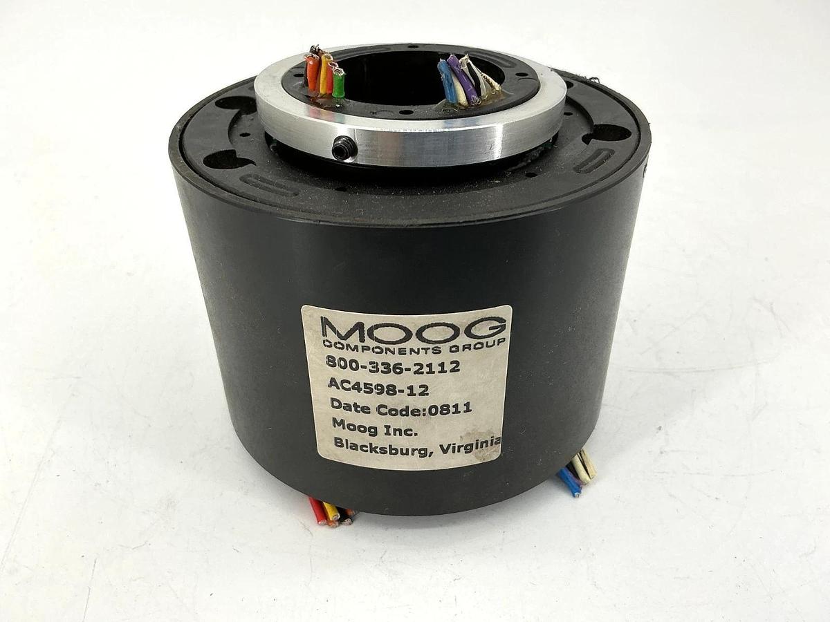 Used MOOG AC4598-12 Slip Ring 12-Circuit 250RPM 10A 600VAC AC4598