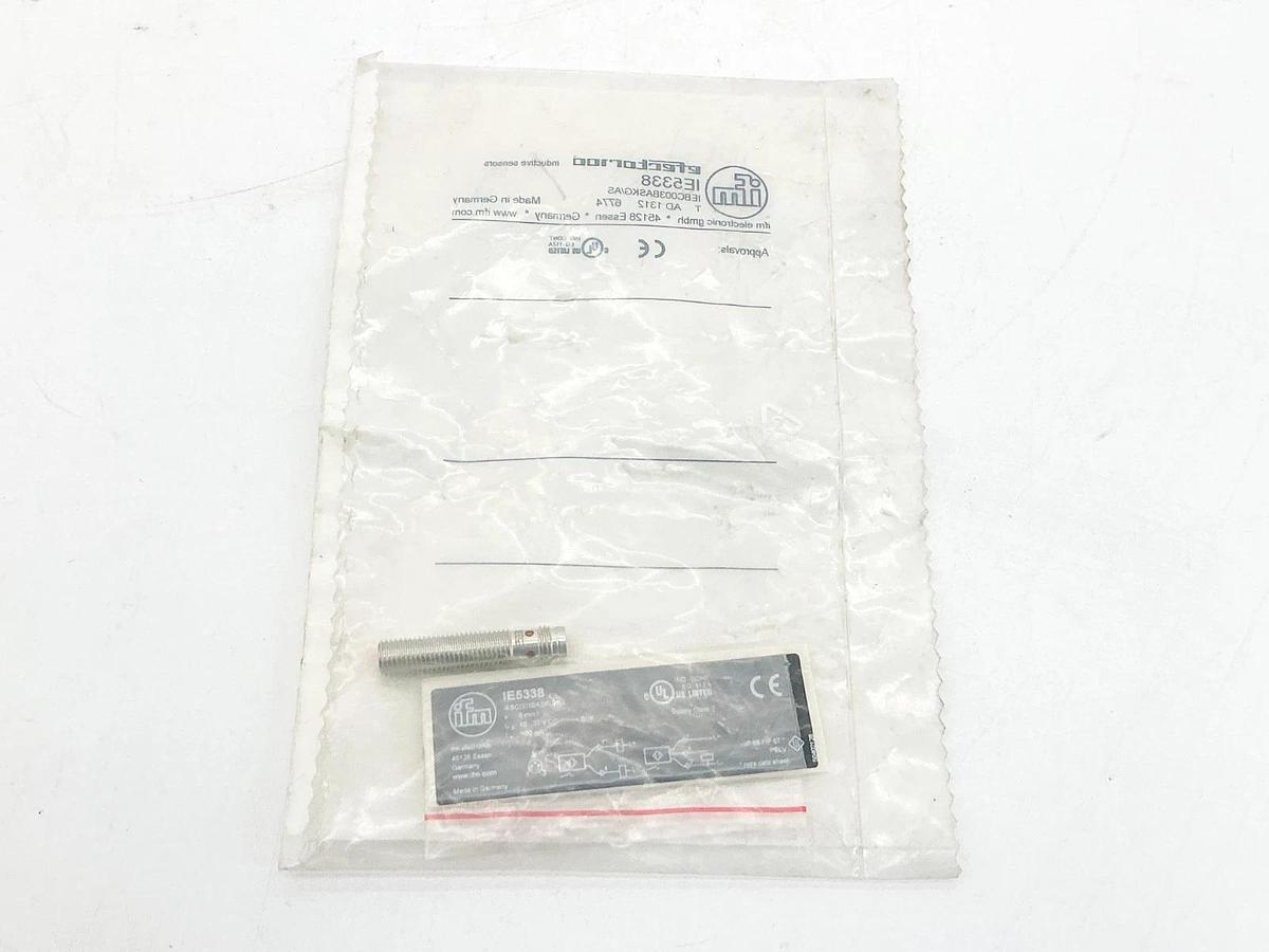 New IFM IE5338 Inductive Sensor 10-30VDC 100mA IEBC003BASKG/AS