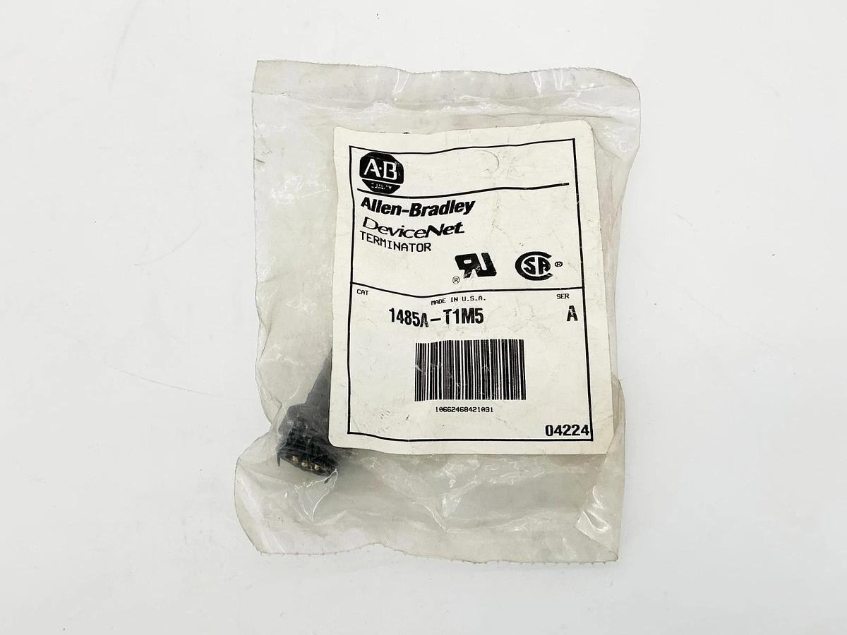 New Lot of 2 Allen Bradley 1485A-T1M5 DeviceNet Terminator 5Pin Ser.A