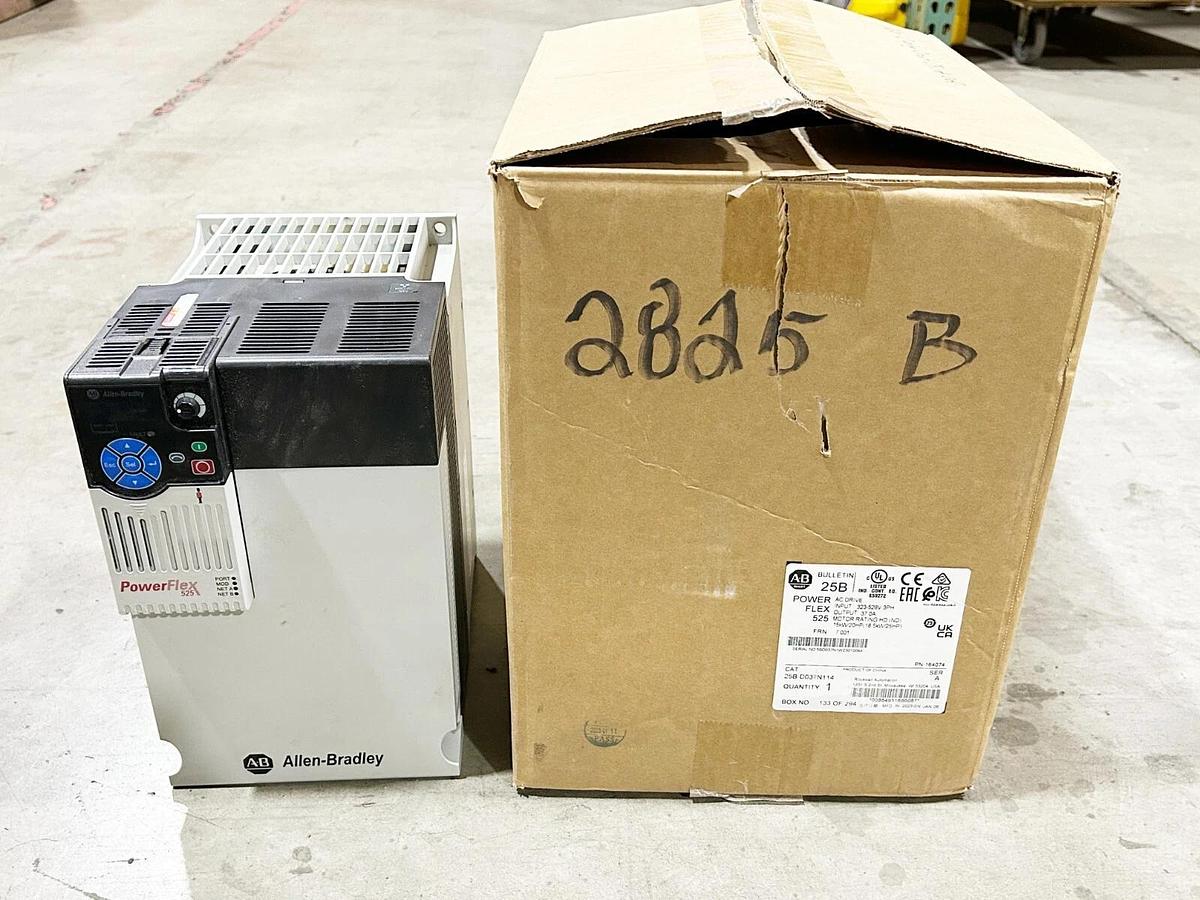 Used Allen Bradley 25B-D037N114 AC Drive Powerflex 525 480V 37A 25HP (Parts Only)