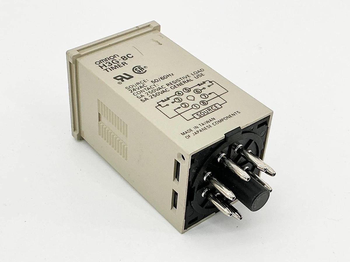 New Omron H3G-8C Mini Timer Relay 24VAC 5A 50/60Hz 0-60 Sec