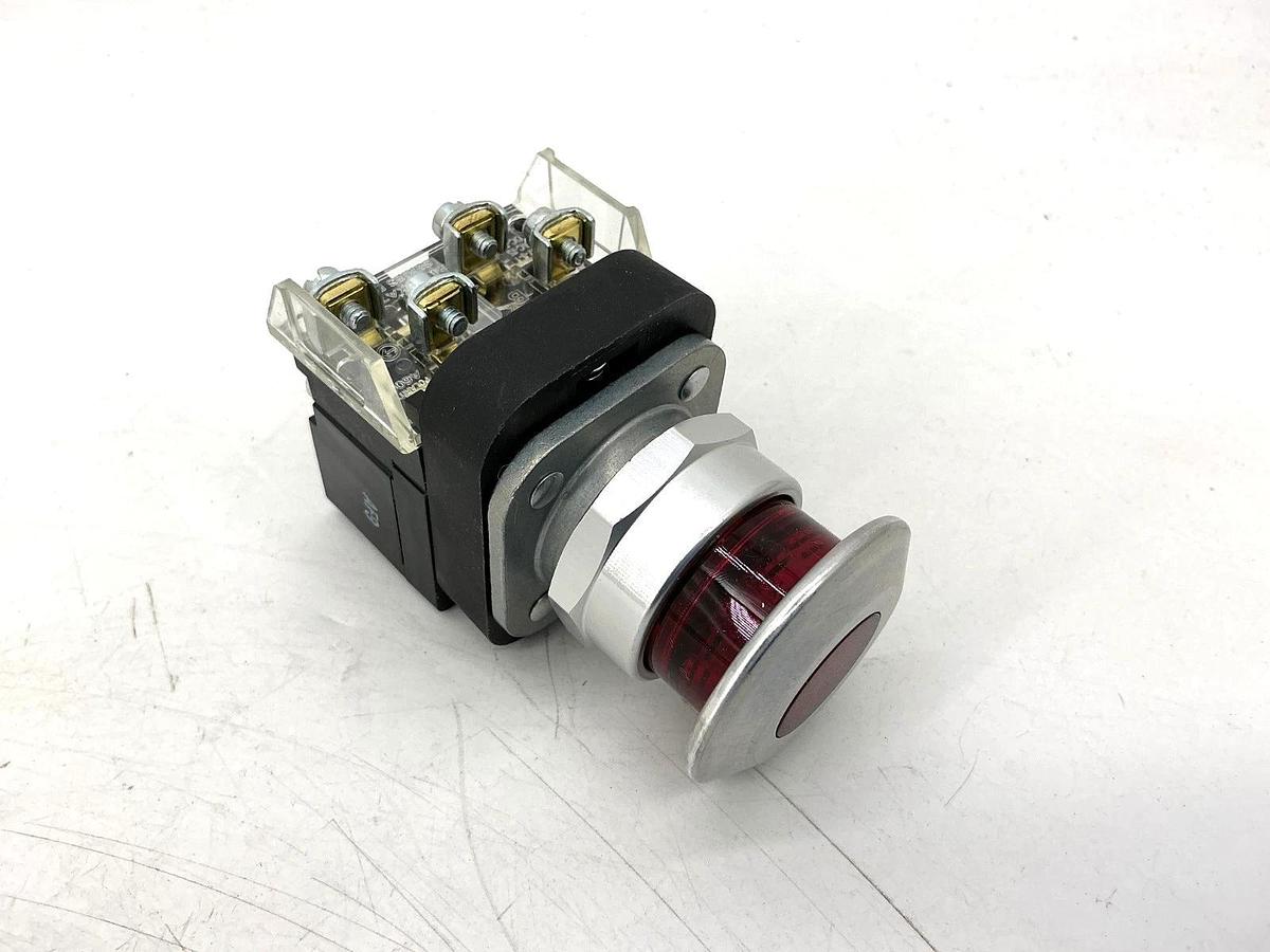 New Allen Bradley 800T-FXQH2RA7 Ser U Push-Pull Device 2Pos Red LED Lamp 12-130V