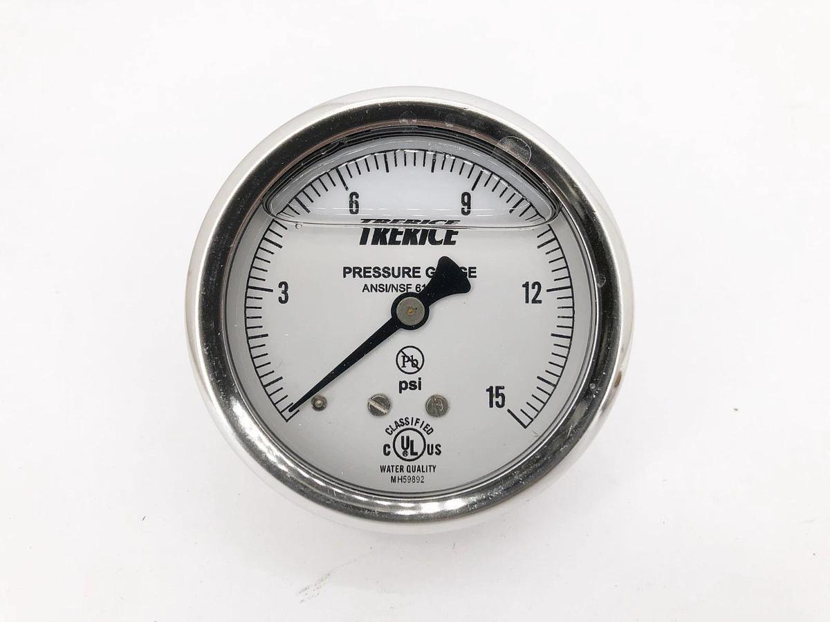 Lot of 3 New Trerice D82LFB2502BA15 Gauges D82LFB 2-1/2" 0-15psi 1/4" NPT CBM