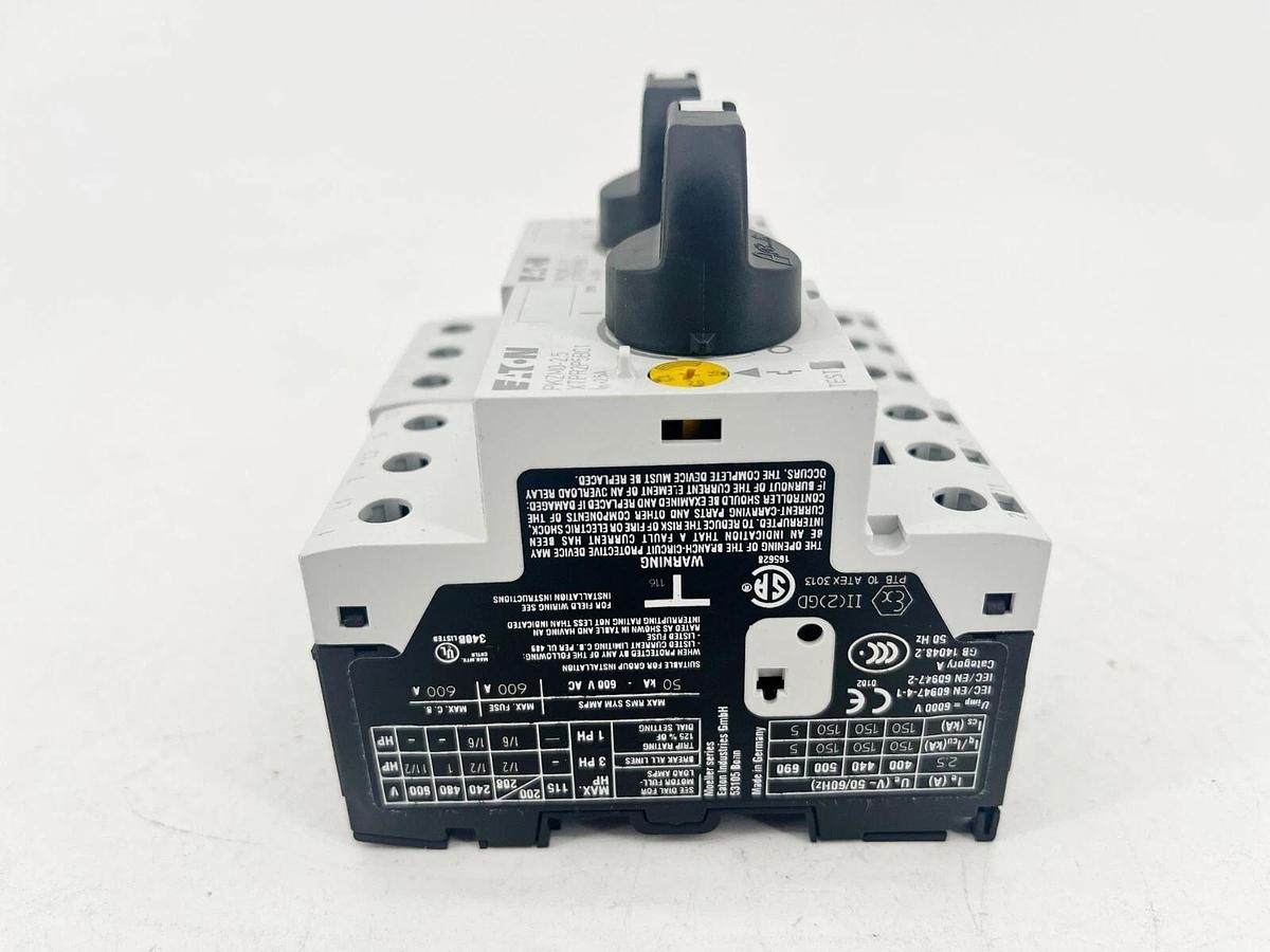 Used Lot of 2 Eaton PKZM0-2.5 Motor Circuit Breakers 1.6-2.5A Range XTPR2P5BC1