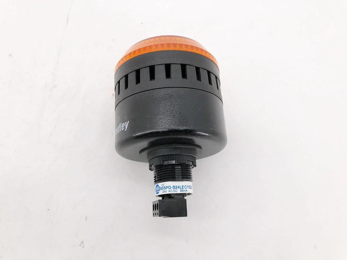 New Allen Bradley 855PD-B24LEC1522 Ser. A Panel Mount Alarm Amber 24VAC/DC