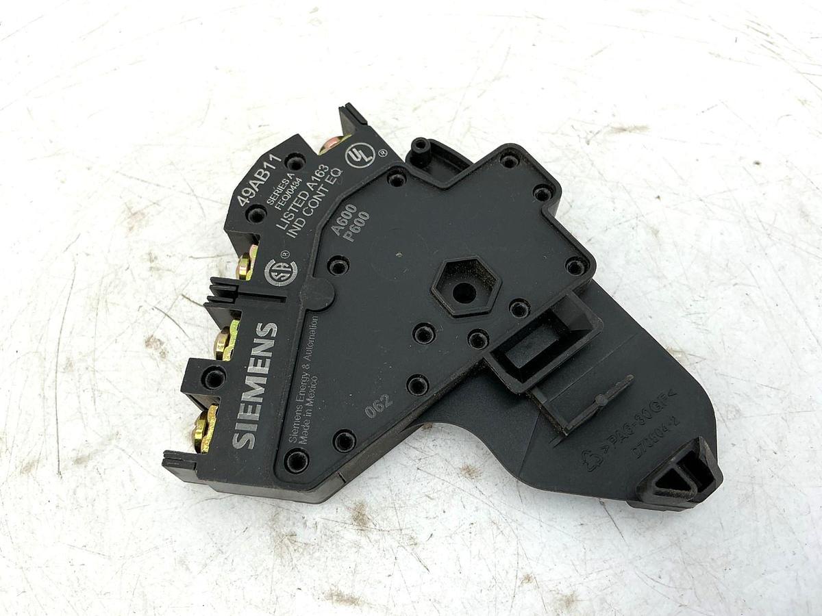 New Siemens 49AB11 Auxiliary Contact Assembly Actuator 1NO+1NC Size 00-4 -No Box