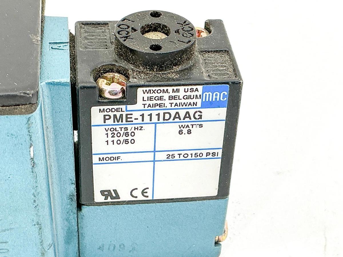 New Mac Valve 6223C-000-PM-111DA Solenoid Valve 160PSI 110/120V 6.8W - No Box