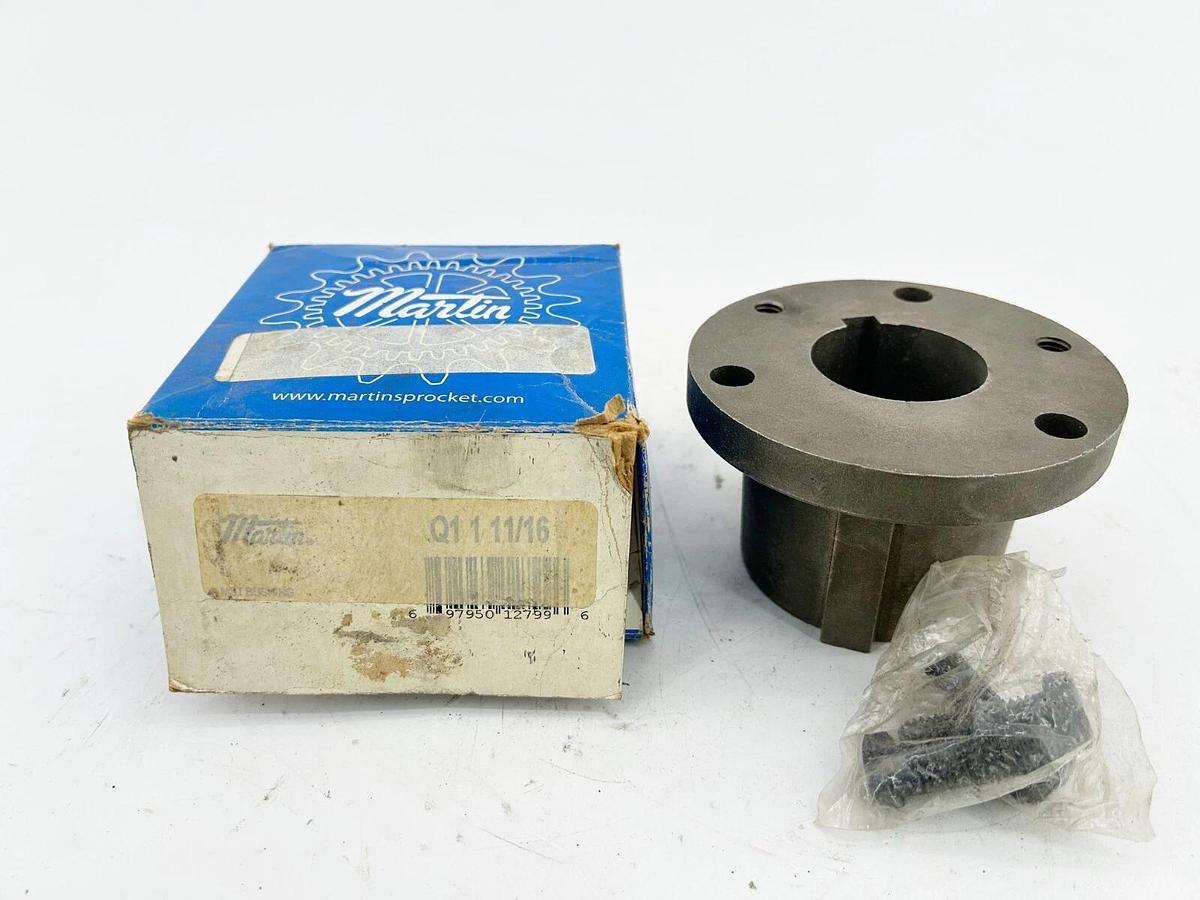 New Martin Q1 1 11/16 Split Taper Bushing 1.6875" Bore 4.125" FLG