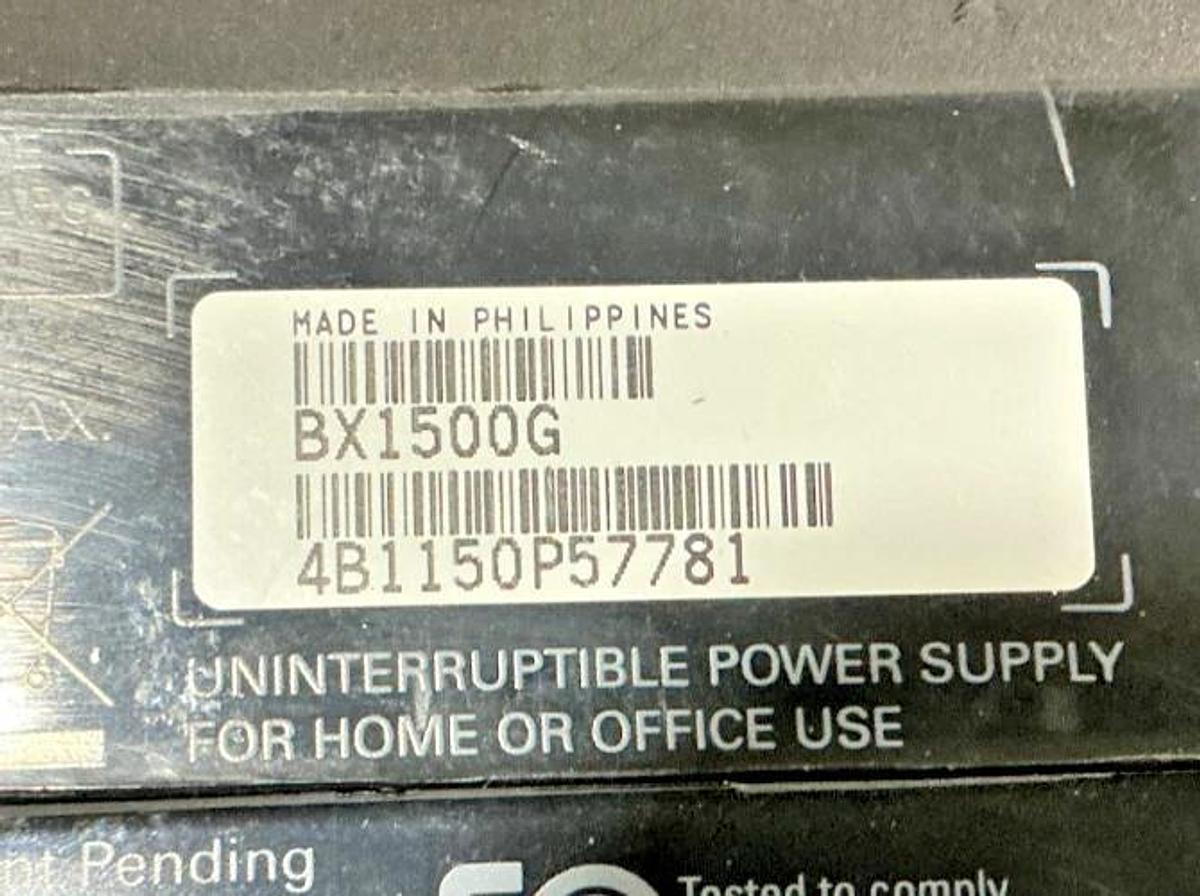 Used APC BX1500G Uninterruptible Power Supply 12A 120V 50/60HZ MISSING BATTERY