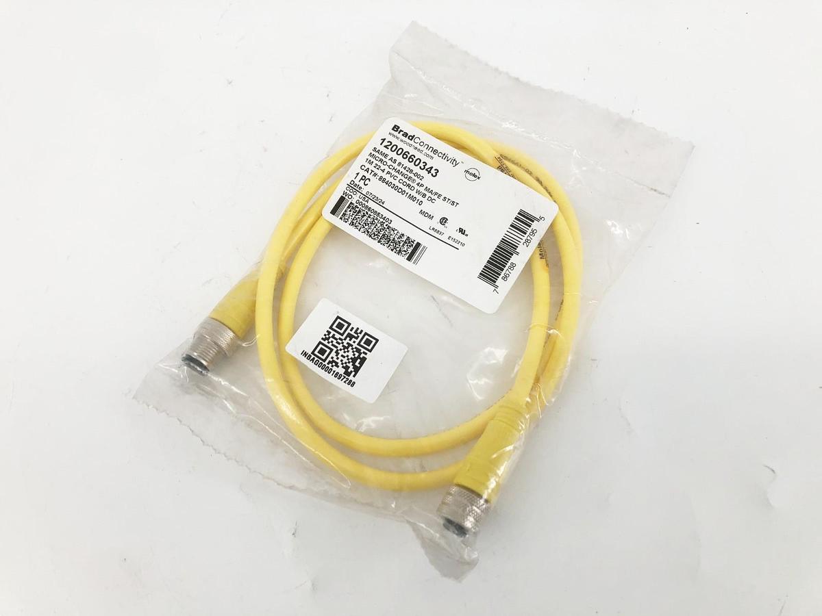 New Brad Connectivity 1200660343 Cable 4P MA/FE ST/ST 1m 884030D01M010