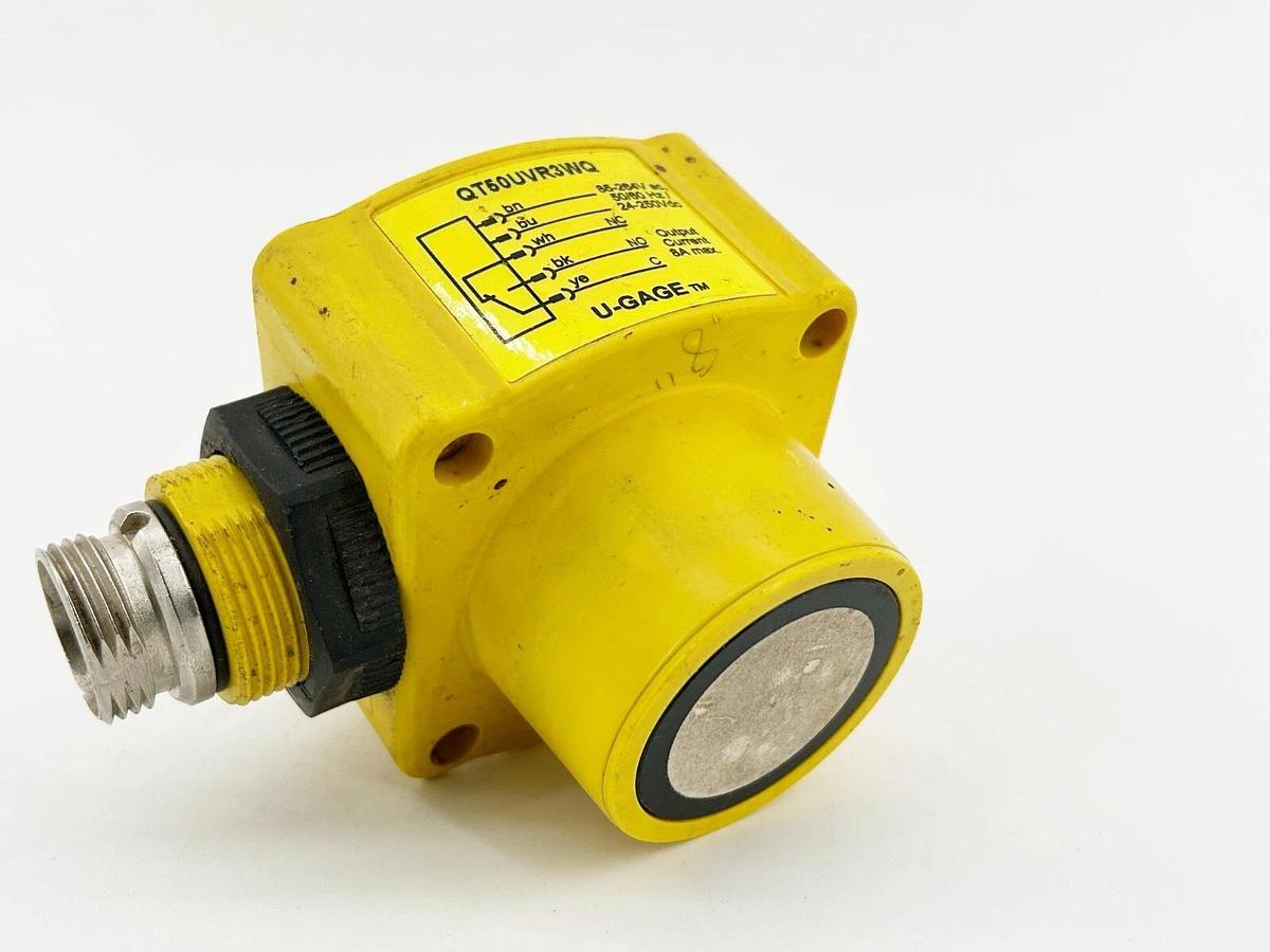Used Banner Engineering QT50UVR3WQ Ultrasonic Proximity Sensor 30MM 250VDC 50/60Hz 8A