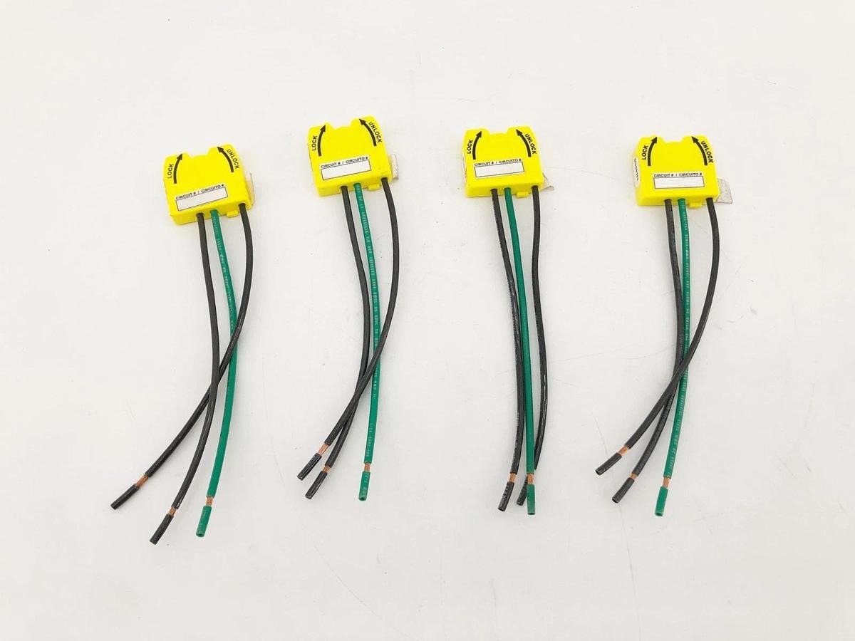 Lot of 4 New Leviton MSPSW-ST Wiring Module 20A 6" Leads Yellow