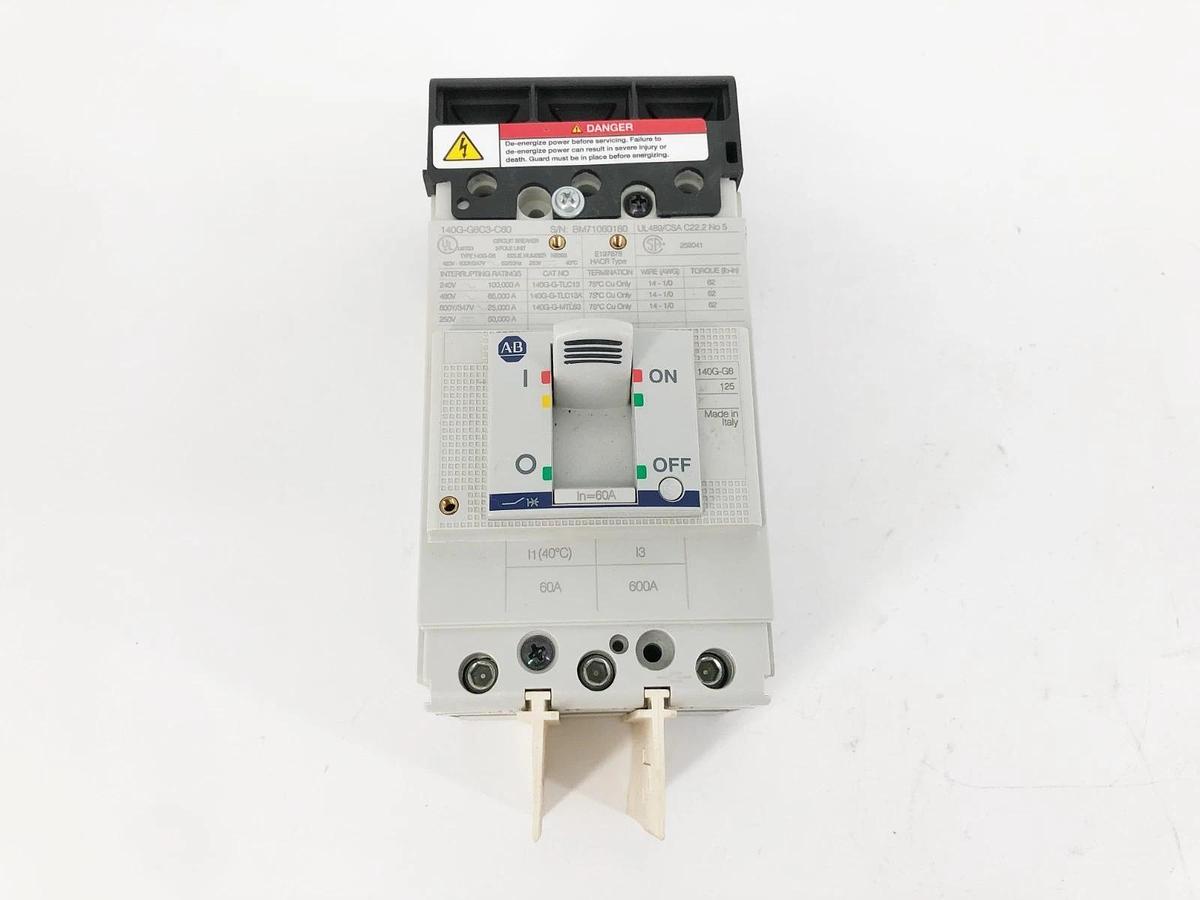 New Allen Bradley 140G-G6C3-C60 Circuit Breaker 60A 3P 480V-600Y/347V - No Box