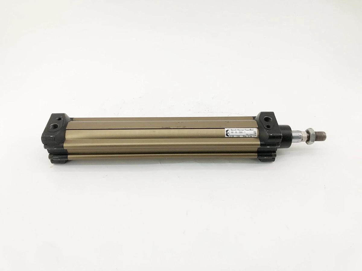 Used Rexroth Mecman 168-05-2500-1 Pneumatic Cylinder 50mm Bore 250mm Stroke 10 bar
