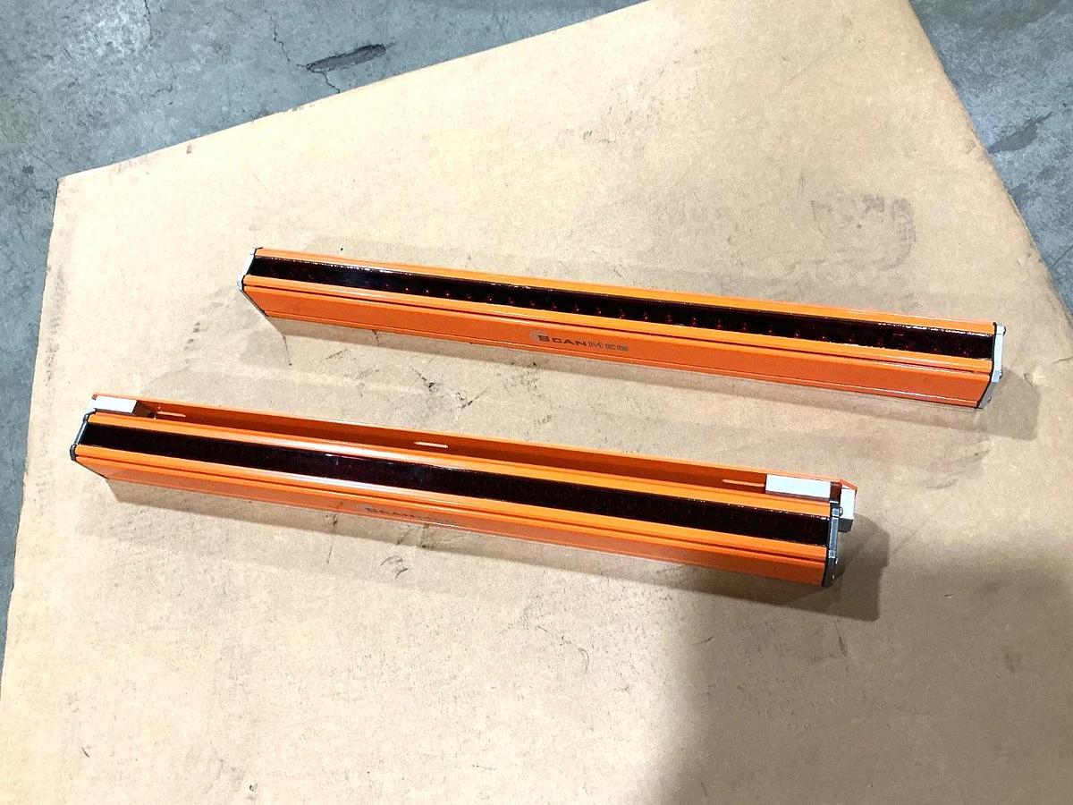New ScanMeg P600-R & P600-E Light Curtain Receiver & Emitter Set 4-Pin