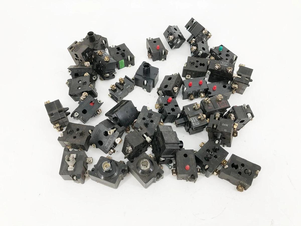 Used Lot of 38 Misc. Cutler-Hammer Contact Blocks for 10250T Pushbuttons Pilot Lights