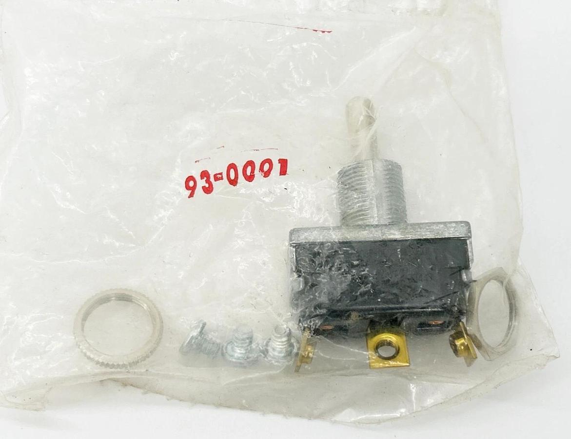 New Lot of 2 Rexnord 93-0001 Toggle Switch 20A 250V SPDT On/OFF/On