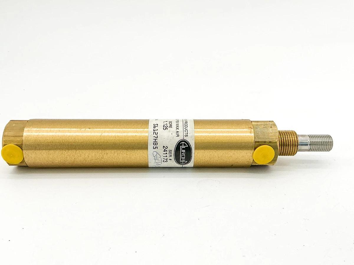 New Aurora S6127HB5 Pneumatic Cylinder 200PSI 1.125" Bore 5" Stroke