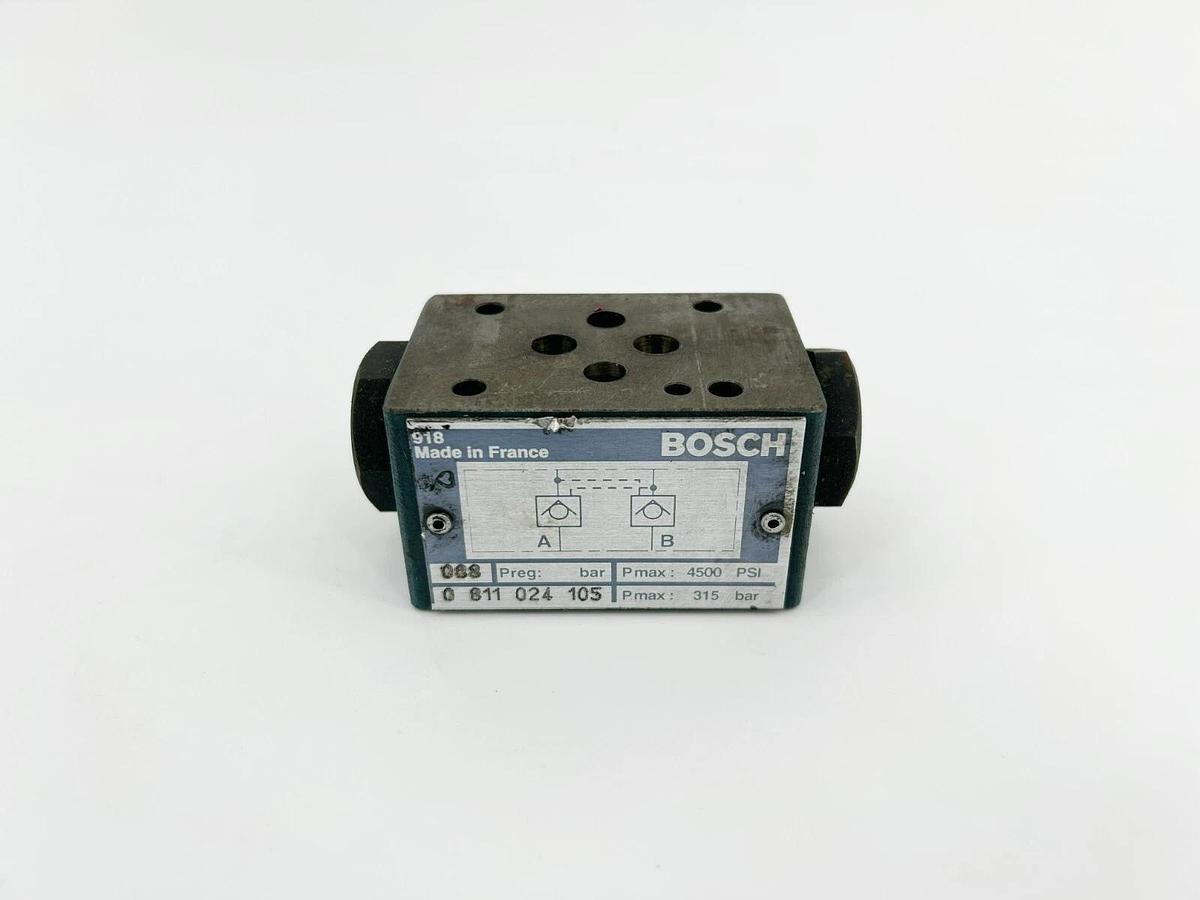 Used Bosch 0811024105 Manifold Check Valve Block, 4500psi 0 811 024 105