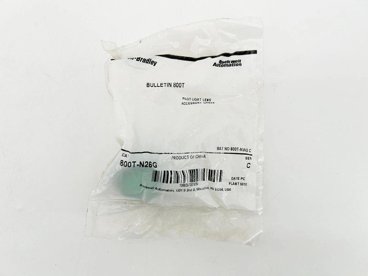 New Lot of 3 Allen Bradley 800T-N26G Pushbutton Green Cap For Pilot Light Ser.C